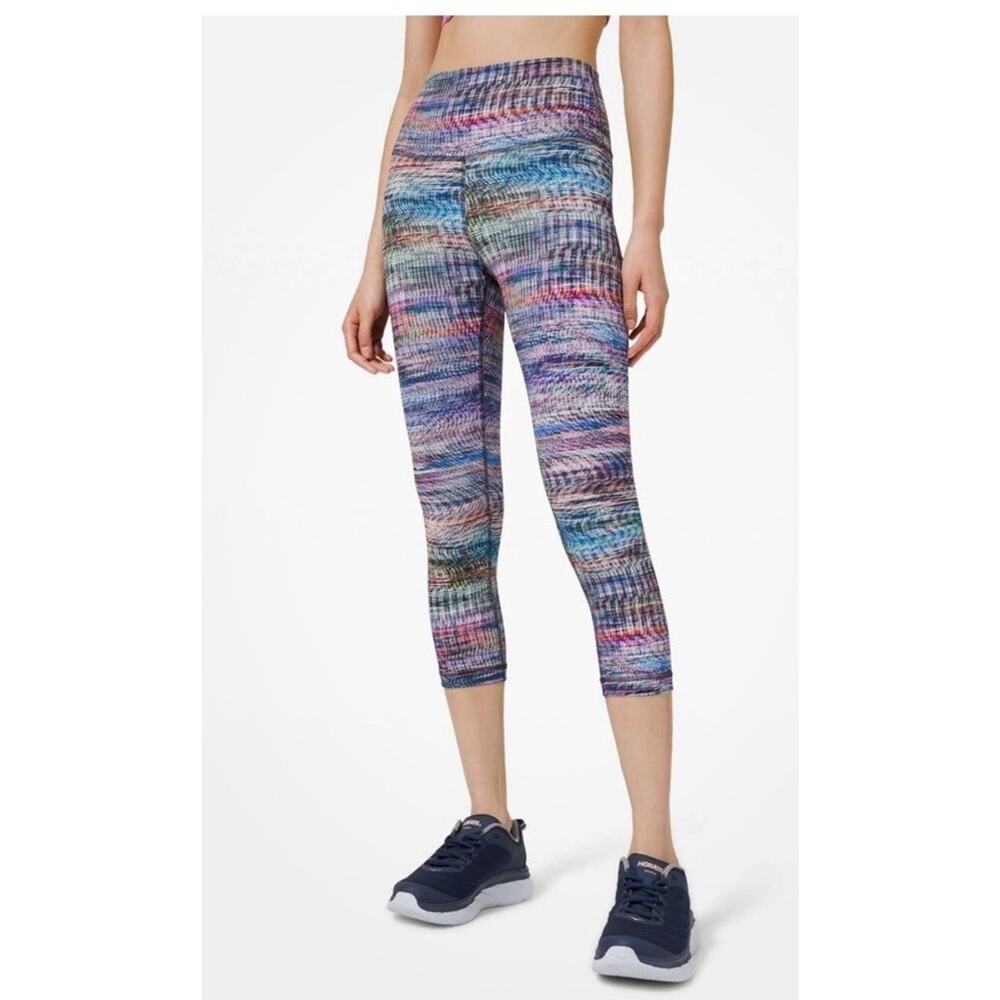 Lululemon Wunder Train High-Rise 24”Crop Sz 2 Digital Oasis Multi LW6BF9S‎